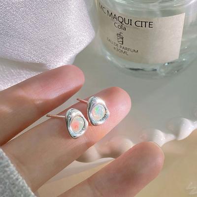 Multi-color Style Irregular Earrings Niche Design Light Luxury Colored Stone Earrings Earrings for Women