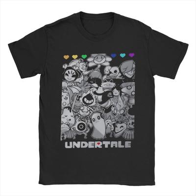 Game Undertale T Shirts Men Cotton Humorous T-Shirts Round Neck  Tee Shirt Short Sleeve Clothes Gift