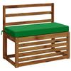 Bench Cushion SOEST 100percent  Polyester Green 80 X 40 X 8 Cm