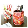 Hexagonal Washi Paper Brush Easy To Japanese Holder, Assemble, Accessories, Kyo-Yuzen (5 Colors)