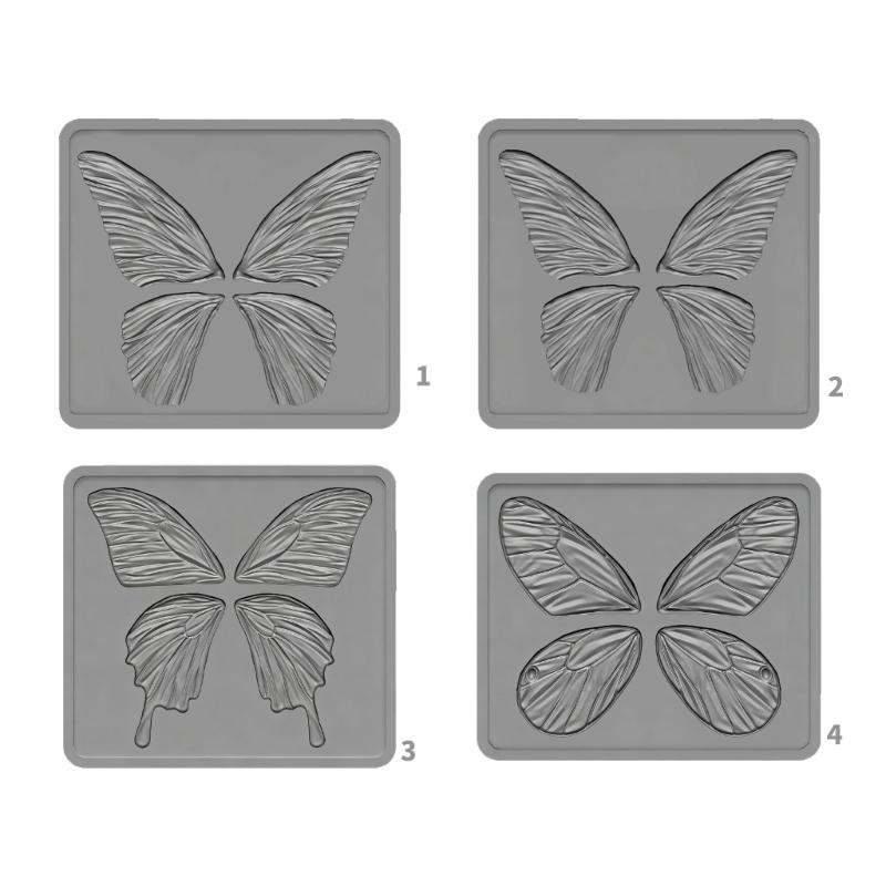 Reusable Flexible Silicone Butterfly Mold Detailed Silicone Texture Design for Resin Art Projects and Handmade Gifts