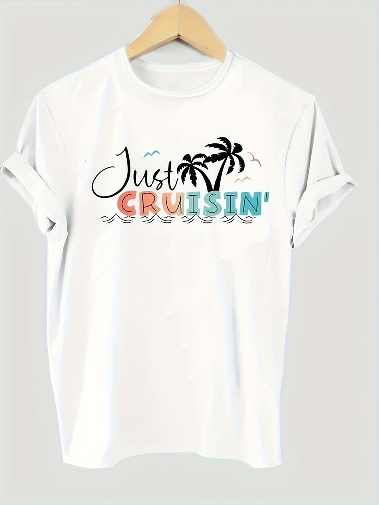 Just Cruisin' Tropical Palm Tree Shirt – Summer Vacation Tee