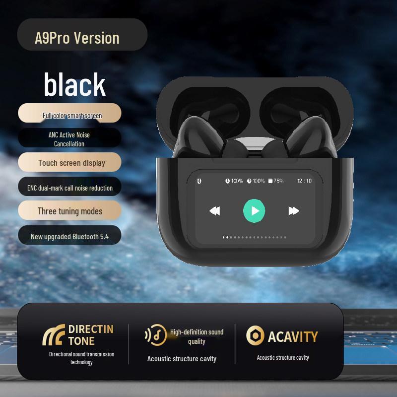 2025 Wireless Bluetooth Earbuds: Color Touch Screen, ANC, ENC, In-Ear Sports.