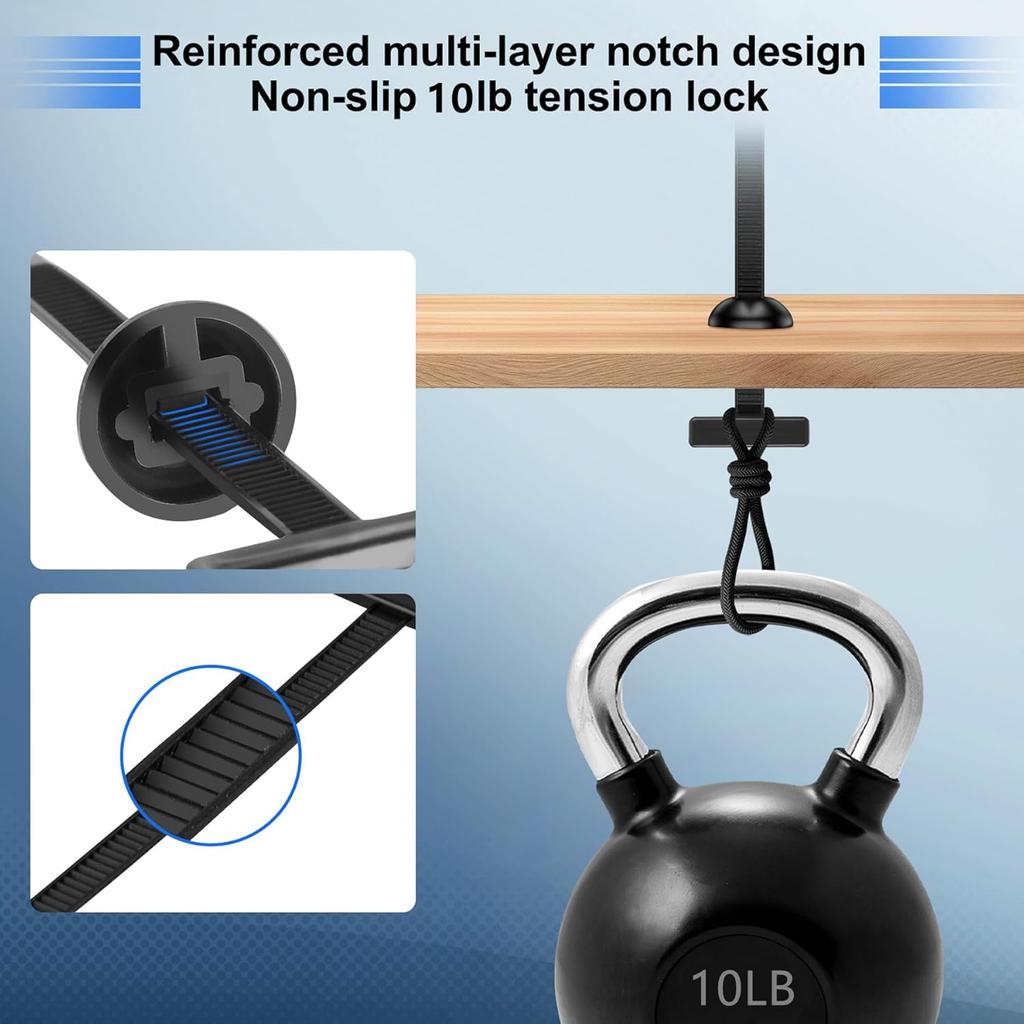 100pcs Universal Cable Tie Buckle for Car Bumper Fender Repair - Self-Locking Zip Tie Clips Automotive Fasteners PA6 Nylon - Quick Fix Loose Bumper