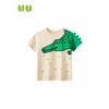 27kids K-style Children's Clothing Summer Kids Short Sleeve T-shirt Top Boys Dinosaur Clothes Baby Cotton Base Shirt