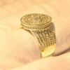 Huitan Watch Shaped Women Rings Micro Paved CZ Gorgeous Wedding Band Accessories Gold Color Engagement Rings New Fashion Jewelry