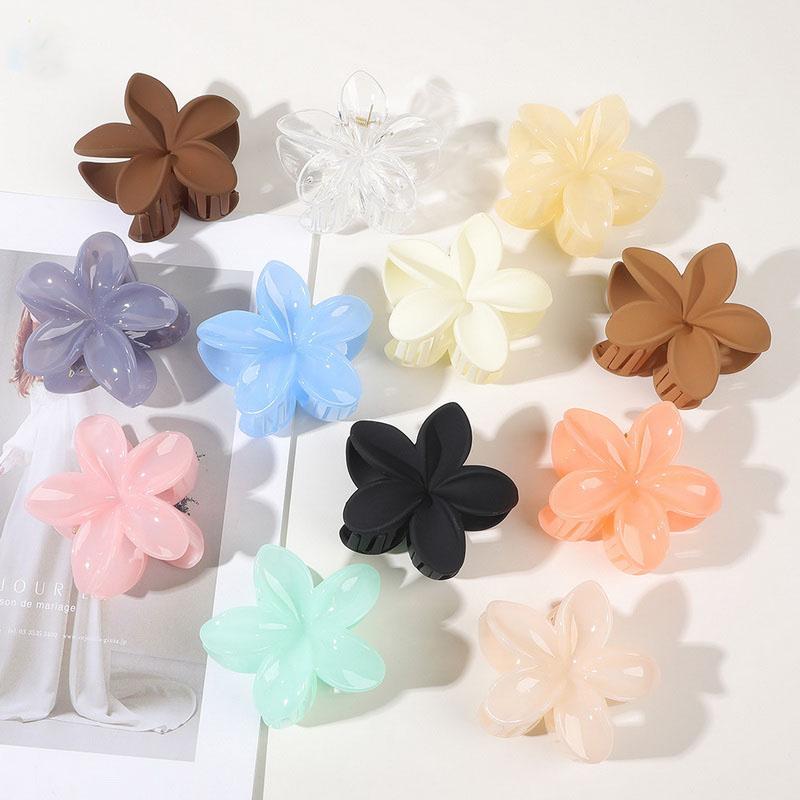 8CM Boho Flower Hair Clip for Women Hawaiian Gradient hairclip Bohemia Flower Hairpin Vacation Hair Claw Clip Sweet Barrettes