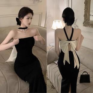 Irregular Strap Dress Women's Clothing 2025 Summer New French Stunning Seaside Vacation Style Suspender Long Skirt