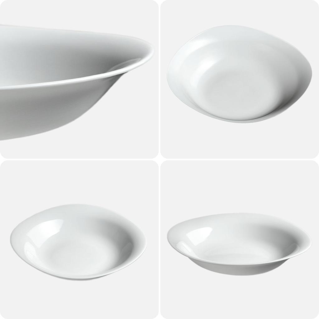 KADAX Deep Dinner Plate 23cm White