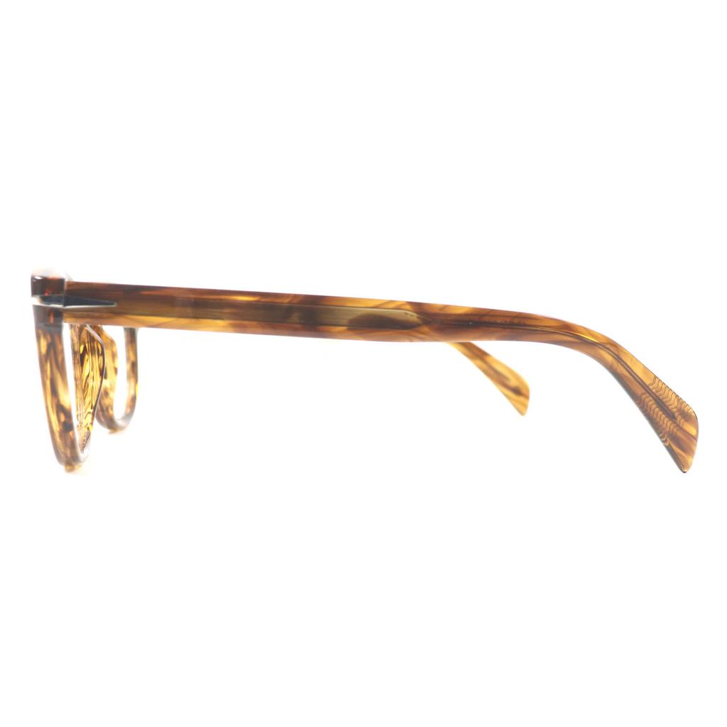 Pristine Eyewear by David Beckham Glasses Marble Pattern Clear Brown Mens DB7050 Used