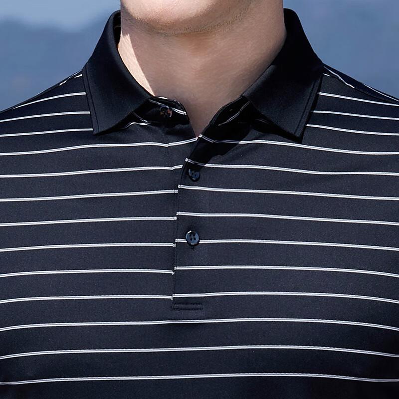 Antonio Men's Striped Silk Blend Polo Shirt