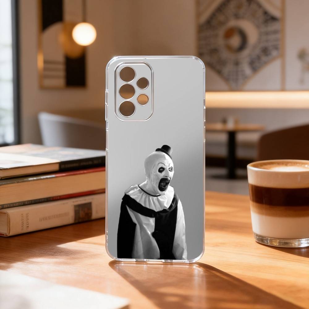 

Art the Clown horror Terrifer Phone Case Transparent Silicone Soft For Samsung S25,S24,S21,S22,S23,S30,Ultra,S20,Plus,Fe Samsung S10