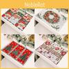 Vibrant Knitted Christmas Table Mats In Santa And Tree Styles Perfect For Festive Table Settings