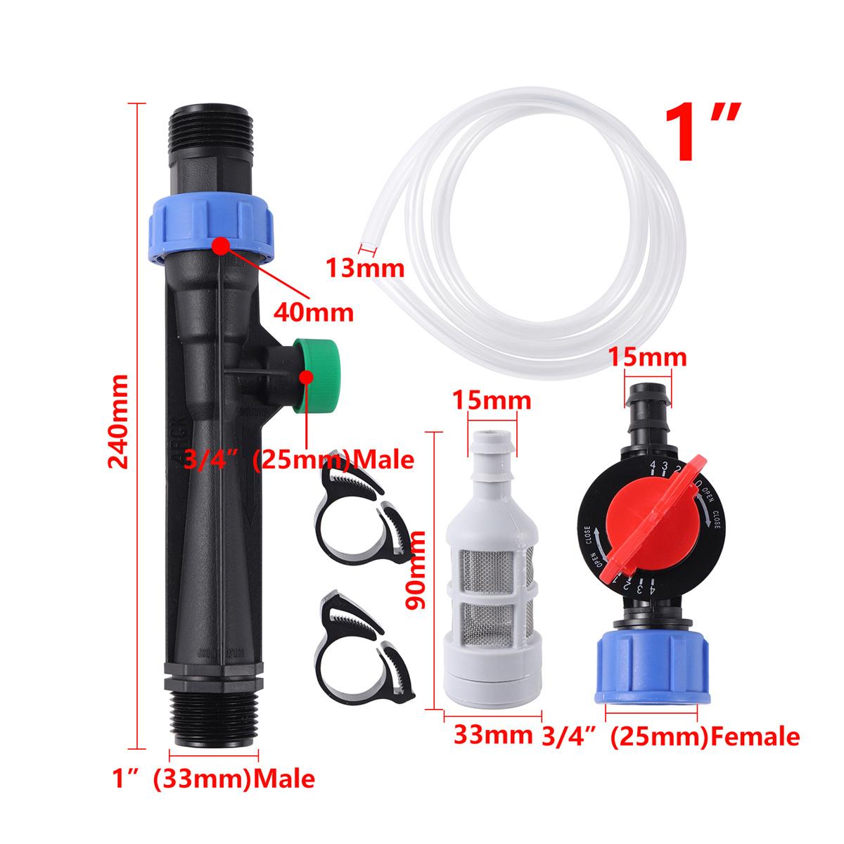 

Large Suction Automatic Fertilizer Injector 1 /1.5 /2 Male Thread Venturi Fertilization Kit Garden Irrigation Sprinkler Fitting