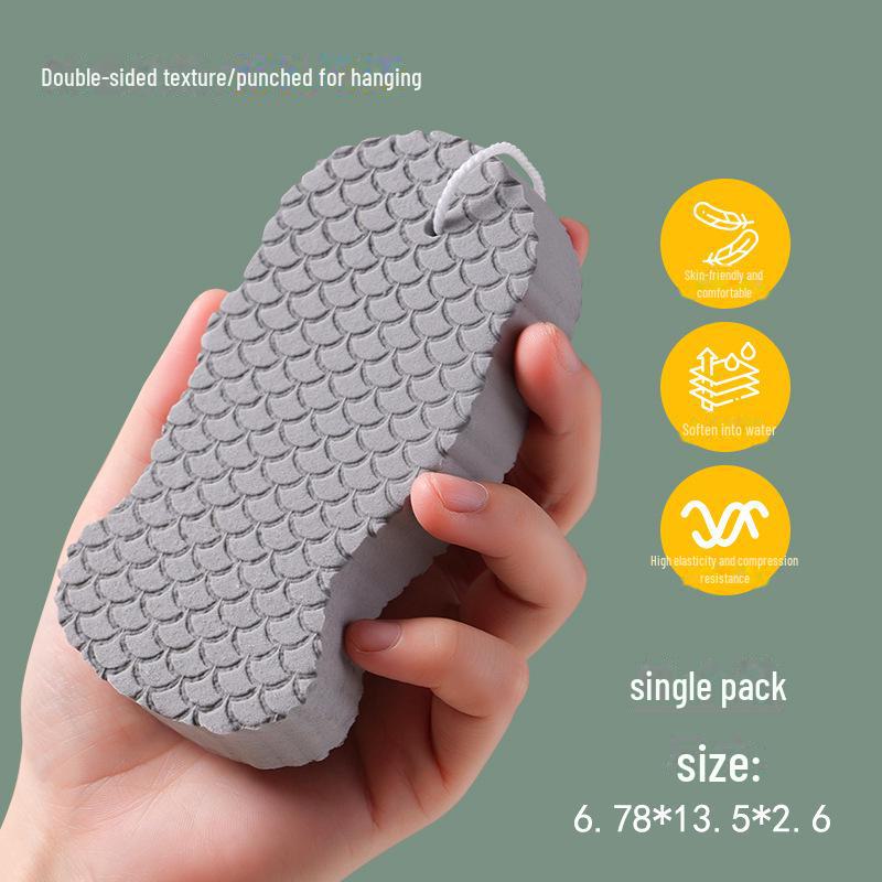 3D Fish Scale Baby Bath Sponge - Gentle Exfoliating Towel for Kids