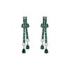 Light Luxury Silver Needle Rhinestone Water Drop Stud Earrings – Elegant Retro Design