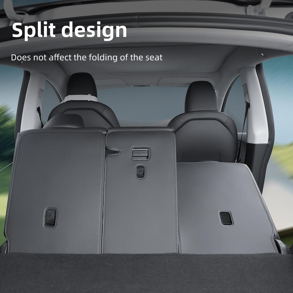 For Tesla Model Y Juniper Trunk Mat Full Coverage Trunk Both Side Guards Seat Backrest Protective Pad Cargo Liner Protective Pad