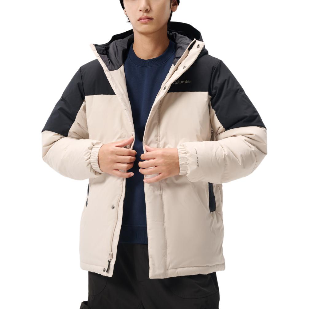 Columbia Omni-Heat Casual Comfortable Stylish Warm Hooded Down Jacket Men Jackets Beige WE2313-278