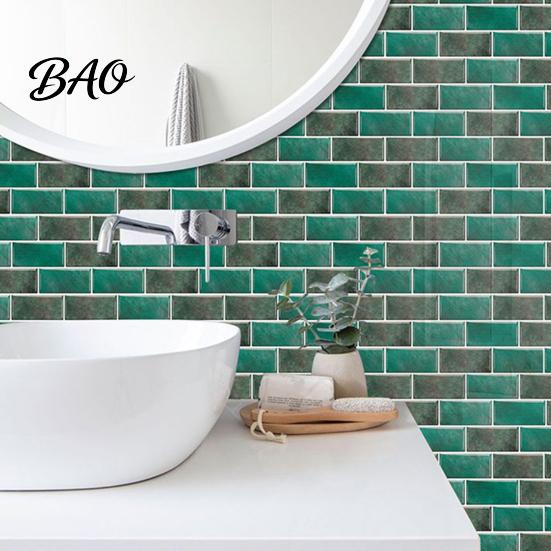 Cover Wall Defects Stickers Self-Adhesive PVC Tile Stickers, Waterproof Mosaic Pattern Decals for Kitchen Bathroom Renovation Supplies Home