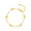Elegant Gold Heart Bracelet: Versatile CNC-Designed Vietnamese Sand Gold Jewelry