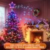 Christmas Star Tree Topper with LED Lights & Music Christmas Tree Topper Star Christmas Tree Ornament for Christmas Tree Decor