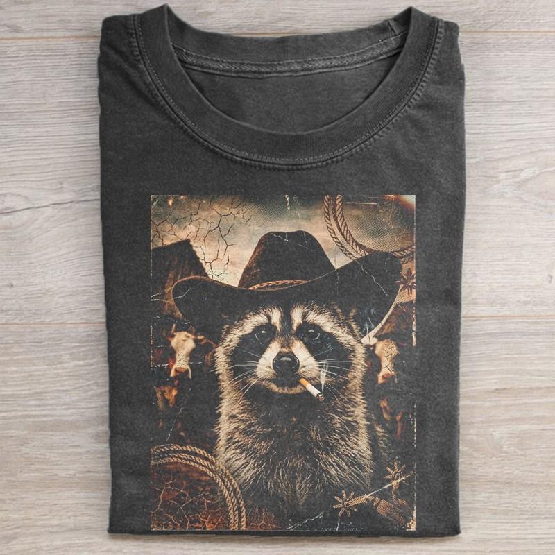 Vintage weatern raccoon tshirt, vintage meme tshirt Unisex T-Shirt XXXXL