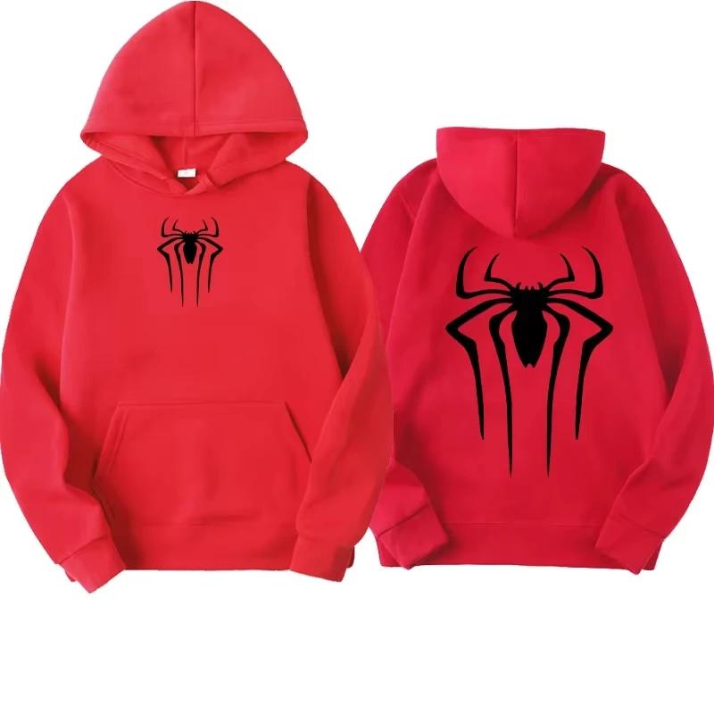 Autumn and Winter Men's Fashion Printed Spider Hoodie Sportswear Top Spider Hoodie Harajuku Men's and Women's Warm Hoodie