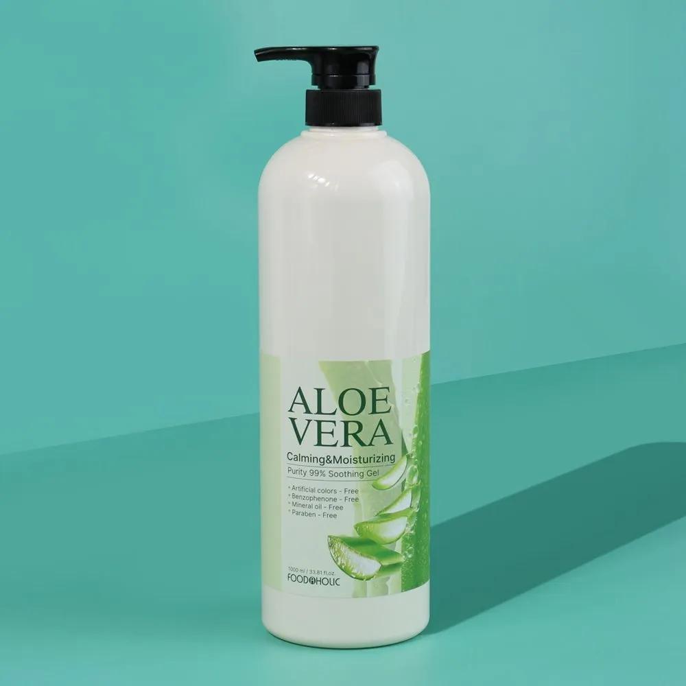 FoodaHolic Aloe Vera Soothing Gel 1000ml / Large Pump Size, Calming Soothing Gel Containing Centella Asiatica Extract