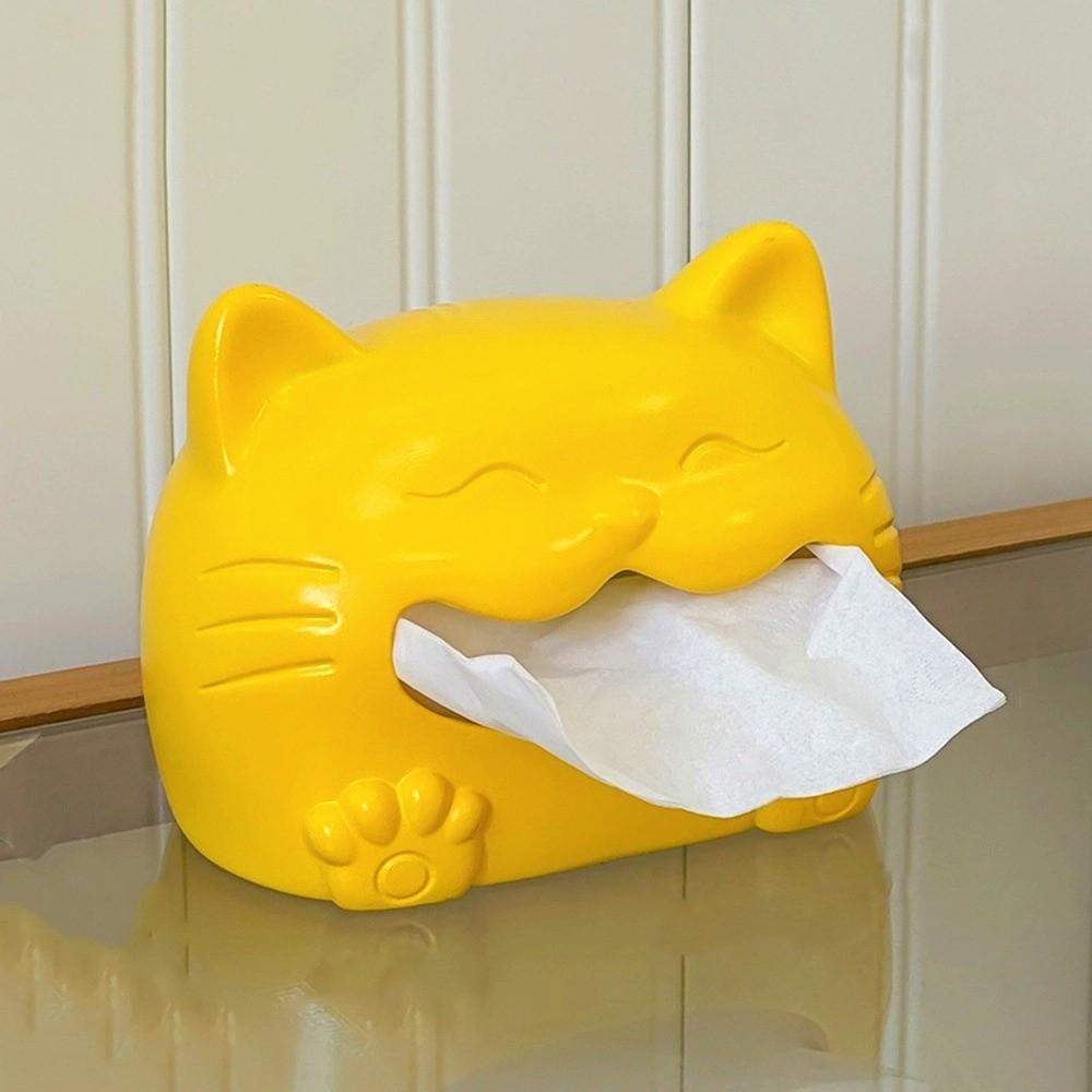 Model Toy Cat Tissue Box Collectible Animal Napkin Holder Napkin Storage Box  Birthday Gift