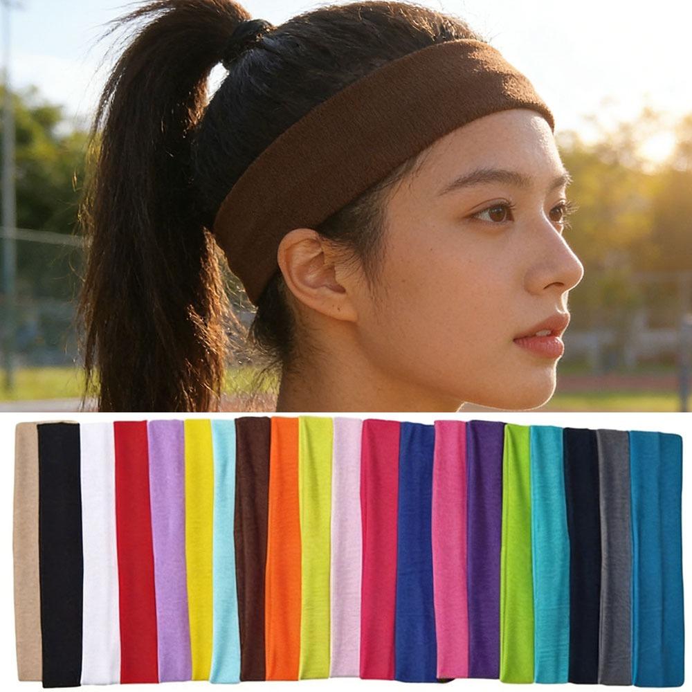 Women Solid Color Knitted Headbands, Elastic Hair Bands, Fashion Hair Accessories for Sports Running Fitness Yoga Makeup