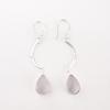 Selenite Gemstone 925 Solid Silver Jewelry Handmade Earrings 2.60" Gift For Her EE-43-43