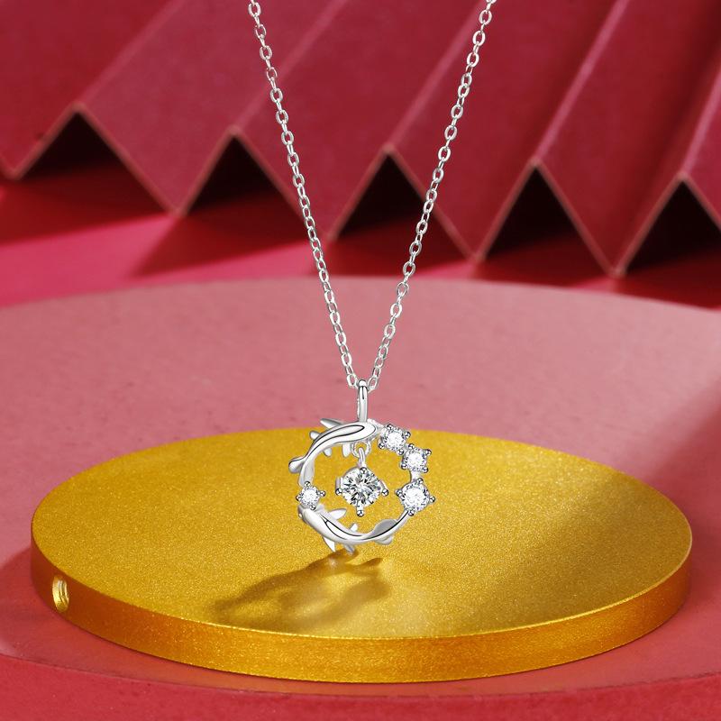 Boa sorte colar de carpa design de nicho feminino senso maré nacional novo chinês peixe você acompanha colar mulheres