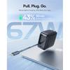Baseus Retractable USB C Charger, 67W 3 in 1 Fast Charging Block with Foldable Plug, Enercore CJ11 PD/PPS for Galaxy S25/iPhone 17/16/15