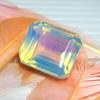 Lab-Created Opal Loose Gemstone Ethiopian Multi-Color 52 ct Emerald Cut October Birthday Birthstone