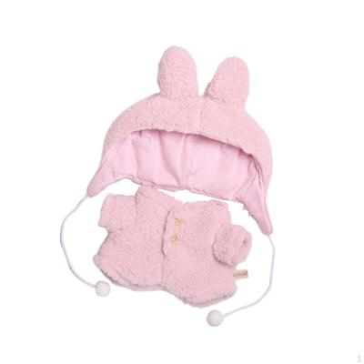 Plush Doll Romper with Hat Bodysuit Dress Up 14.96'' Pink Lightweight Coordination DIY