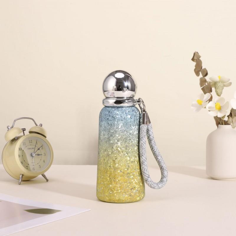 Pure Titanium Vacuum Insulated Travel Mug Women 360ml Leakproof Office Commute Cup With PP Lid