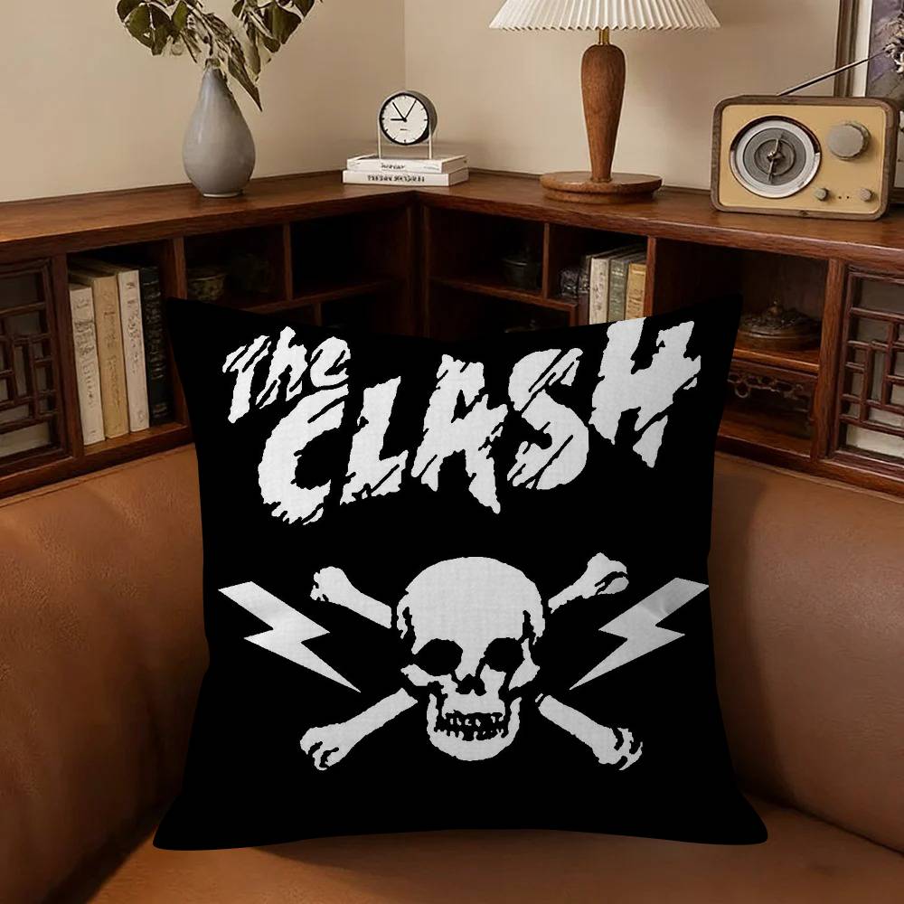 Rock Band The Album Clash Cushion Cushion Cover Pillowcase Upholstery Sofa Throw Pillow Home Decor Pillowcas
