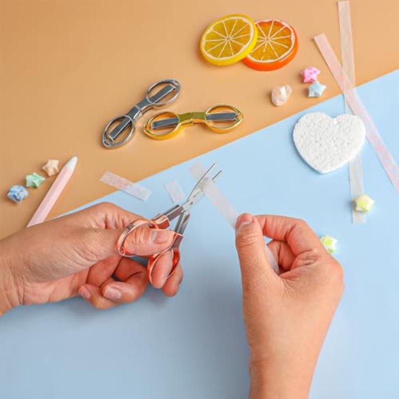 3pcs Rust-resistant Portable Folding Mini Scissors For Nurse Travel Office Fishing Craft Safe Pocket