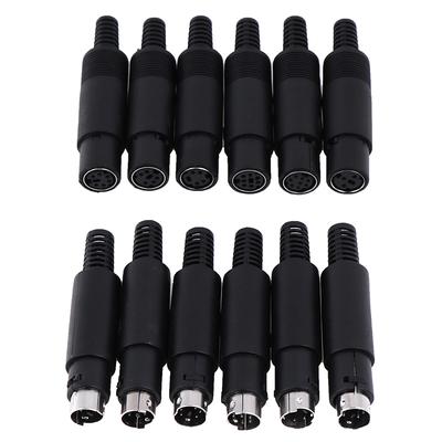High Quality Mini DIN Plug Socket Connector 3/4/5/6/7/8 PIN Chassis Cable Mount Male Female 1Pcs