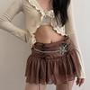 American Vintage Pin Buckle Belt Female Niche Belt Wide Hottie Hip Hop Brown