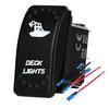 Waterproof White LED Rocker Switch for Light Bar Spot Lights 5P/7P ON-OFF-ON 12V/24V Heavy Duty for Car Boat Truck SUV 4x4 Hilux