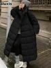 New Winter Stand Collar Cotton Jacket for Women, Fashion Loose Fit Plus Size Long Sleeve Thick Warm Coat