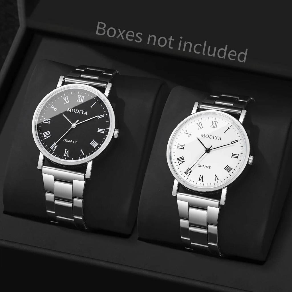 2PCS/Set Fashion Men Business Watches Casual Mens Analog Quartz Watch Reloj Hombre