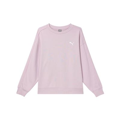 Einfarbiger Lässiger Rundhals Lockerer Langarm Pullover Damen Pullover Lila 682159-60