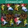 Résine Jardin Micro Paysage Avec Figurines Bébé Gnome Et Grenouille Pour Cadeaux de Fête Et Décor Festif