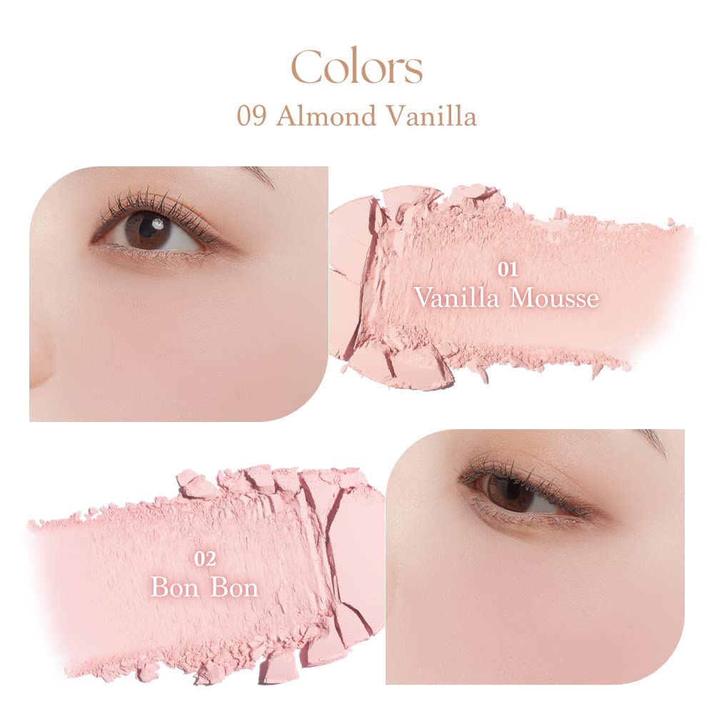 Official Daisyk Blending Mood Cheek Blending Mood Cool Palette Almond Cheek/Blusher Palette/4-Color Blusher/For Yellow/Cool Tones/Warm & Tones/Cheek