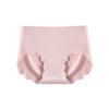 Ice Silk Panties Women's Mid Waist No Trace Graphene Antibacterial Bottom Breathable Comfortable Anti Hip Pinching Underwear