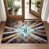 Juventus FC Design Crystal Velvet Rug Soft Decorative Mat for Bedroom Entrance