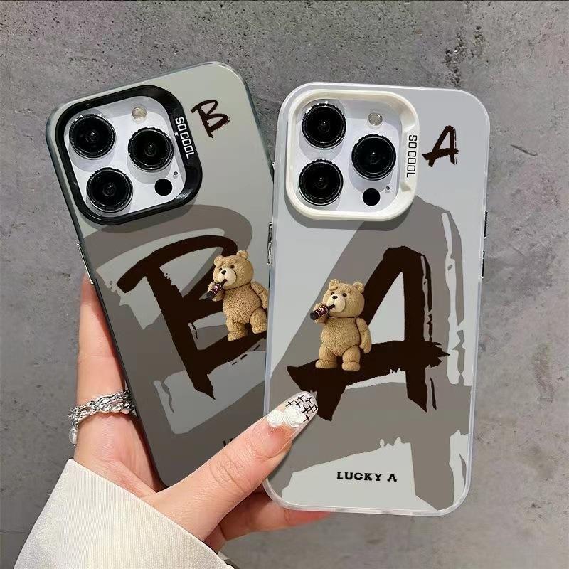 Lucky Letter iPhone 18 Pro Max Phone Case, 14 New Styles, 13 Creative Designs, 12 Personalized Text Designs, 11 English Letters, XS