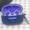 Silicone Charging Case Cover with Grip Texture, Carabiner Carry, and Easy Cable Access for Everyday Clip On Earbuds Travel and Storage Use